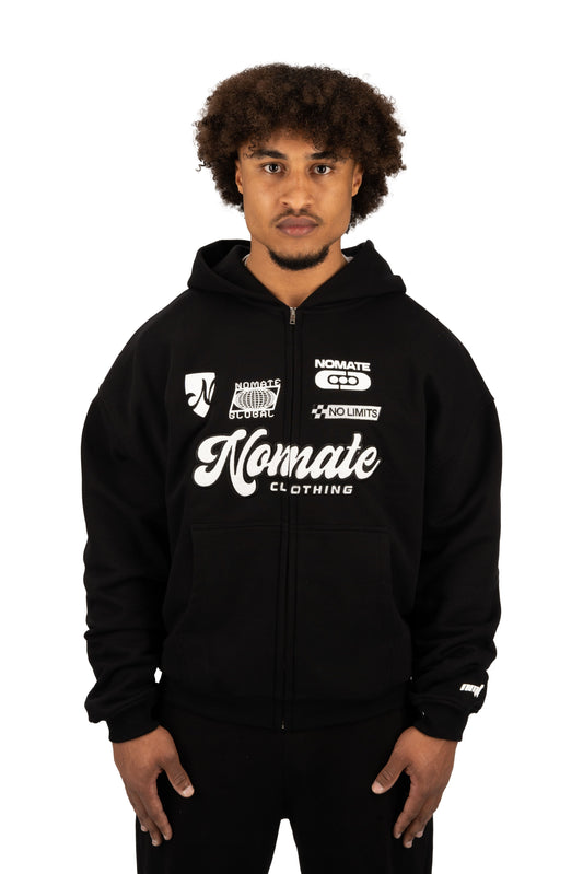 NOLIMITS ZIP HOODIE BLACK